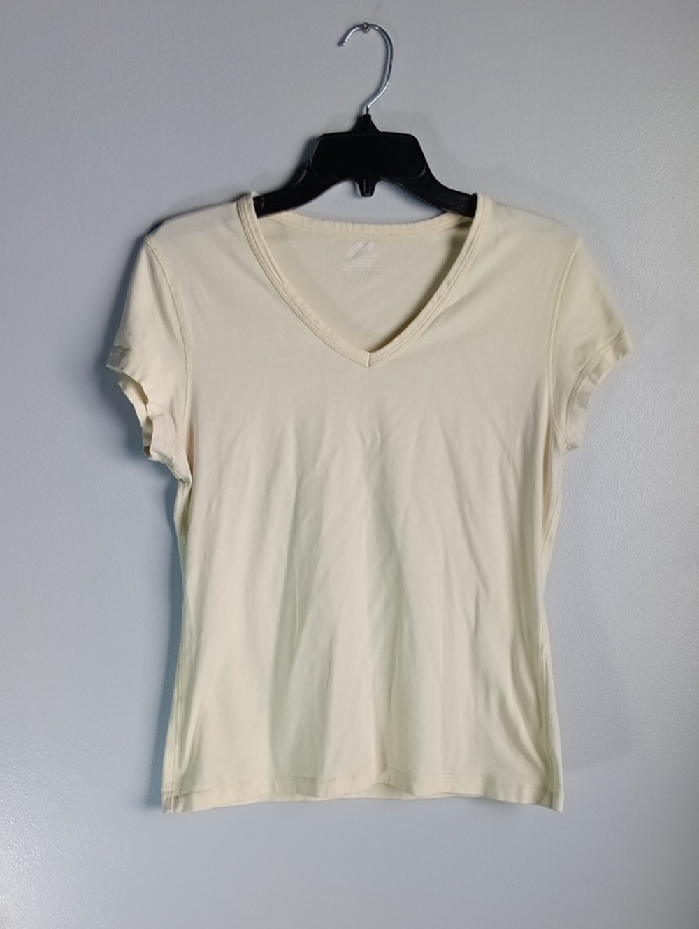 Pro Spirit Athletic Gear Short Sleeve V-Neck Top - Pale Yellow